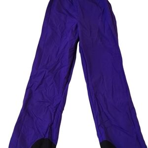 VINTAGE COLUMBIA MAN SKI SNOW PANTS ZIPPER UP SIZE MEDIUM  PURPLE WAIST 32"